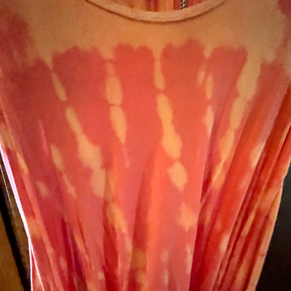 Large boat house beachwear orange swimsuit dress/cover up